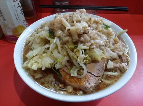 「小ラーメン野菜ニンニク脂カラメ」@ラーメン二郎 仙川店の写真