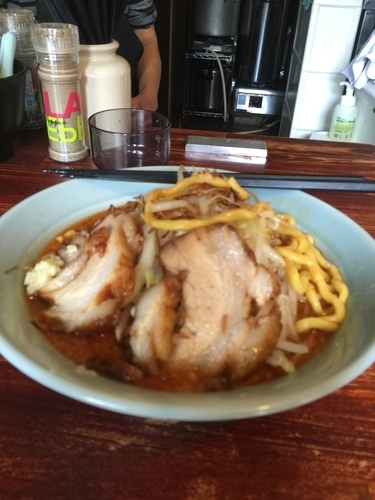 「味噌ラーメン中盛り」@豪徳寺ラーメン りらくしんの写真