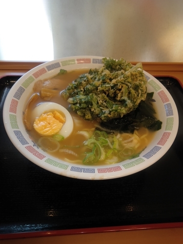 「煮干しラーメン&春菊天」@名代 富士そば 阿佐ヶ谷店の写真