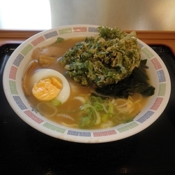 煮干しラーメン&春菊天