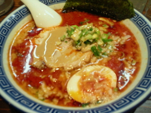 「辛味香辣醤味噌豚骨麺 928円」@麺家 くさび 福島店の写真