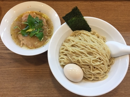 「[限定]塩つけ麺730円+大盛100円+味玉100円」@らぁめん山と樹の写真