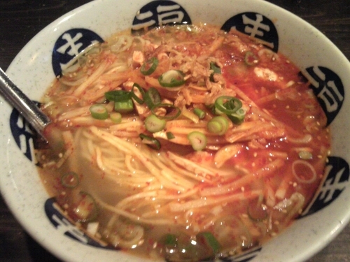 「辛い辛いたけのこ塩ラーメン￥790」@中国酒家 來入華の写真