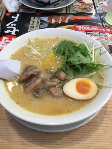 「ゆずと水菜の炭火き鶏そば842円」@丸源ラーメン 大宮バイバス宮原店の写真