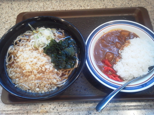 「サービスセット（たぬき＋ミニカレー）560円」@名代 富士そば 浜松町店の写真