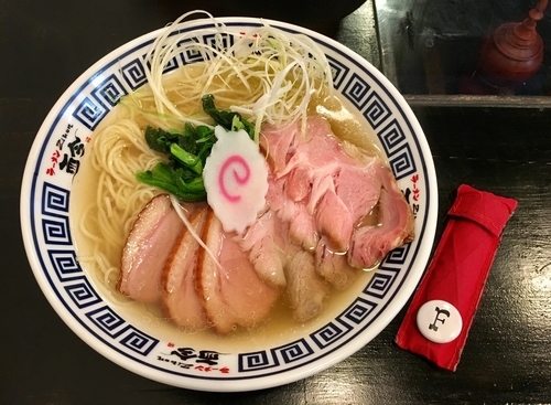 「特製芳醇鶏香塩そば」@ラーメンzikon 而今 中之島フェスティバルプラザ店の写真