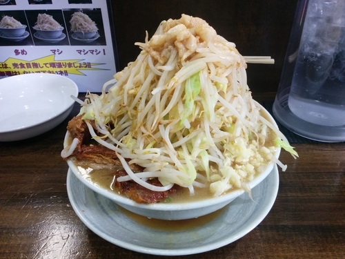 「らーめん　野菜まし　麺300グラム」@ラーメン 富次郎の写真