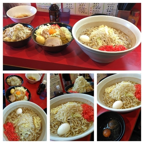 「大ラーメン（ニンニク、アレ、チャーシューチェンジ）＋卵２つ」@麺屋 桐龍の写真