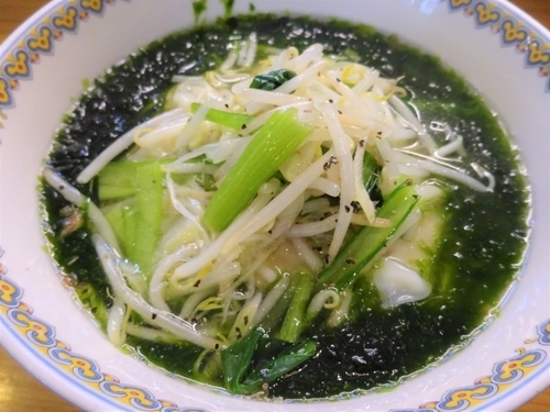 「海老ワンタンと生海苔入り葱油かけ塩タンメン　　950円」@雲林坊の写真