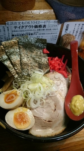 「油そば全部増し」@つけ麺・らあめん 竹屋の写真