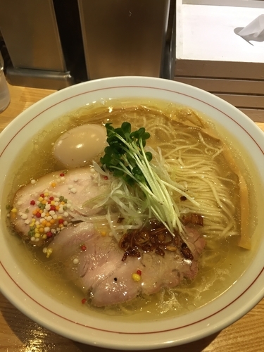 「煮卵塩そば＋大盛り」@地球の中華そばの写真