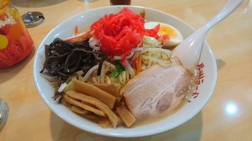 「野菜長州ラーメン大盛り860円」@長州ラーメン 万龍軒 新町店の写真