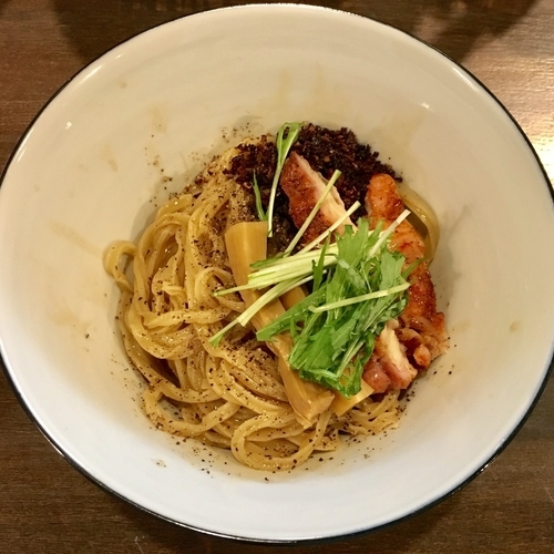 「まぜ soba 紫電 (900円)」@らぁ麺BAR 錦 iwamotoの写真