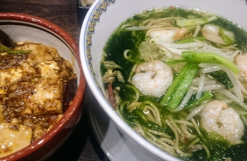「海老と生ノリ入りネギ油塩タンメン」@雲林坊 川口店の写真