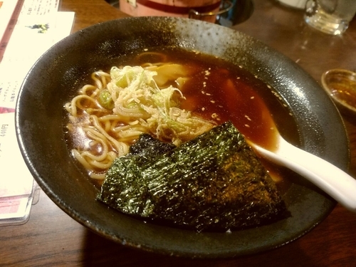 「醤油ラーメン(並盛・120g)590円」@ホルモン大学 高崎店の写真