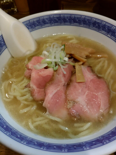 「中華そば(塩)700円＋ちょっと肉増し＋辛味」@燦燦斗の写真