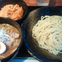 味噌つけ麺+ミニチキンライス