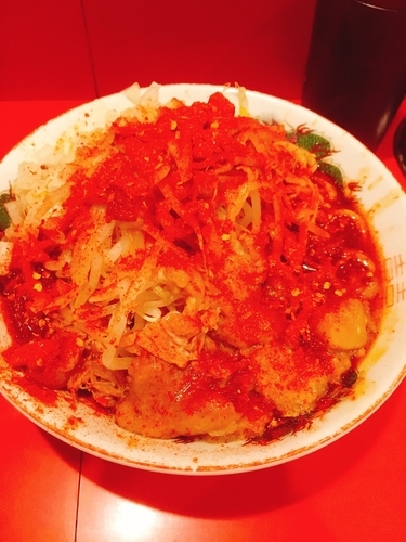 「南極少なめ豚そば 野菜チョイ、あぶら、ネギ増し」@ひたちなか大盛軒の写真