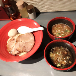 魚介豚骨&エビイカ墨つけ麺