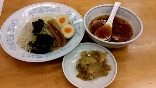 「【期間限定】しょうゆつけ麺＋ザーサイ（ハーフ）」@ぎょうざの満洲 久米川南口店の写真