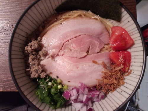 「にぼリアン」@麺屋 頭上注意 ふすかけ1.8号店の写真