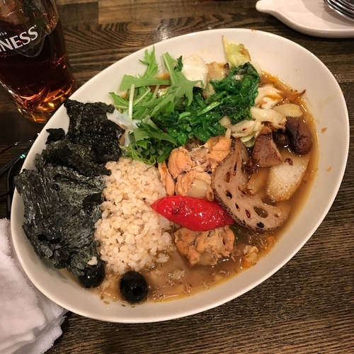 「はるかなるカレー　温玉, もみのり追加」@はるかなるカレーの写真