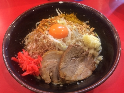 「まぜそば小 全マシ カレー粉 アレ」@麺屋 桐龍の写真