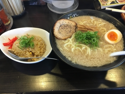 「ばりこて 白 半チャーハン」@おおぼし 上田本店の写真