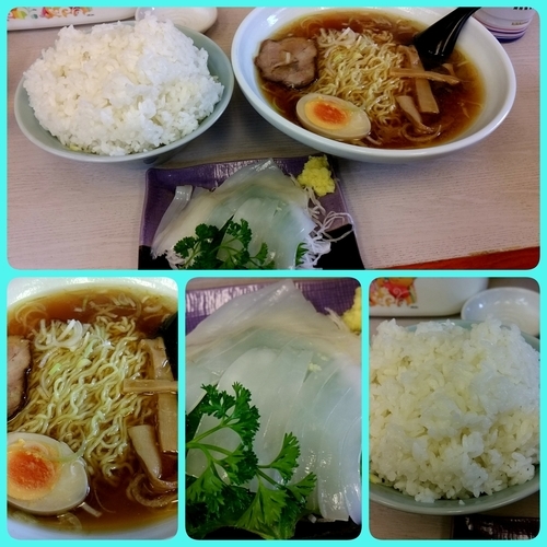 「本日のランチA（店長が釣ったヤリイカのさしみライス）」@笑顔の写真