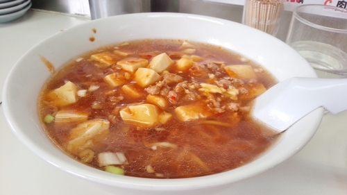 「麻婆麺+餃子」@兆楽 道玄坂店の写真