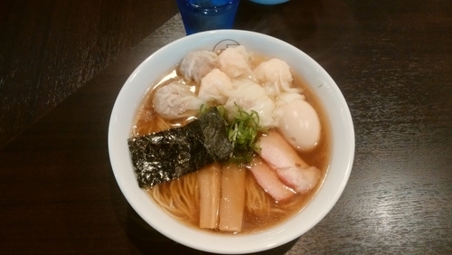 「特製ワンタン麺(ミックス)大盛＋味玉」@八雲の写真