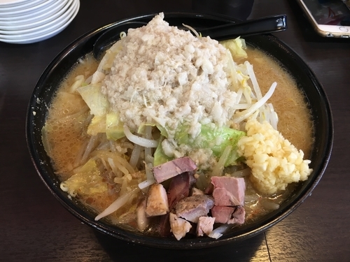 「すたみそ 大盛 野菜大 脂増し」@麺匠 真武咲弥 松本店の写真