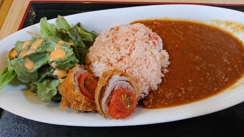 「トマトカレーとうどんセット　７８０円　※」@水織の写真