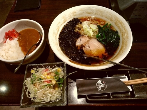「牛骨醤油ラーメン定食(並盛)1,058円」@わぎゅう専科 焼肉屋の写真