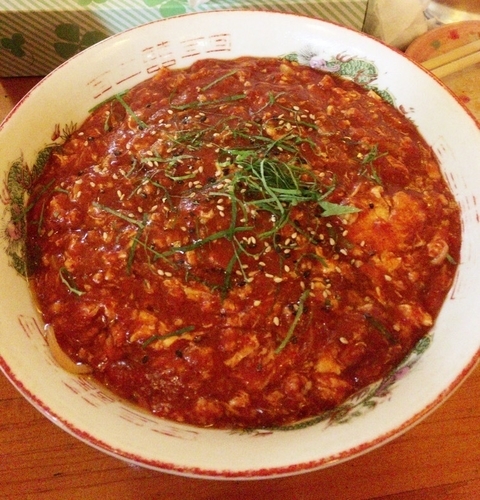 「唐ラーメン(3辛)800円」@ラーメン三集の写真