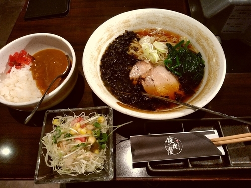 「牛骨醤油ラーメン定食(並盛)1,058円」@わぎゅう専科 焼肉屋の写真