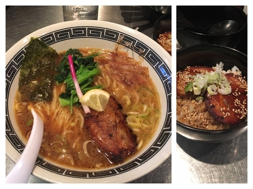 「カツオ香るラーメン700円+チャーシュー丼280円」@龍が如しの写真