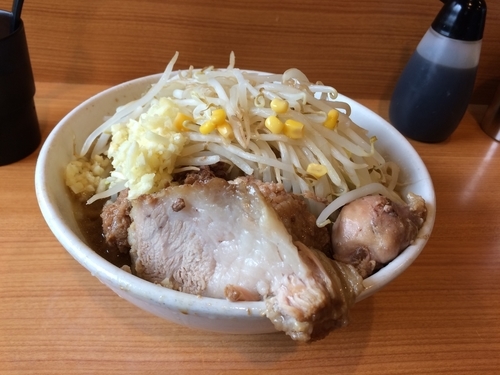 「プチ二郎 にんにく 野菜少なめ」@ラーメン二郎 八王子野猿街道店2の写真
