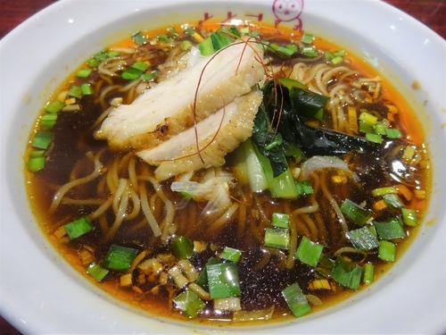 「すっぱ辛い酸ラーメン 880円 ＋ 薬膳玉子 （無料券使用）」@麺ダイニング ととこの写真