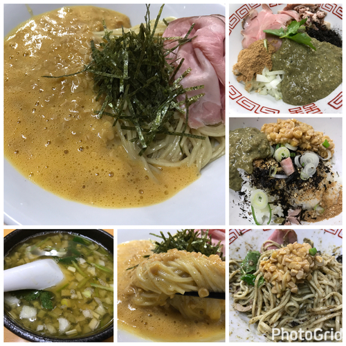 「【限定】納豆煮干しつけ麺850円 牡蠣の和え玉 350円」@と多゛食堂の写真
