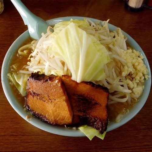 「とんこつモヤキャベラーメン(750円)」@ラーメン 三浦屋の写真