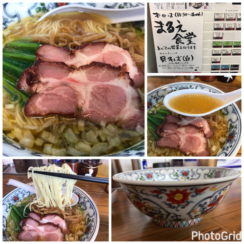 「貝そば(白) 800円」@まるえ食堂の写真