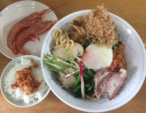 「海老和え蕎麦(宗太鰹返し)1200円」@MENYA 食い味の道有楽の写真