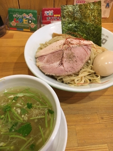 「ザハハ鶏つけそば(塩)￥800(煮卵はVIP カード)」@中華そば ムタヒロ 大阪福島店の写真