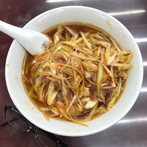 「ネギそば（ピリ辛）」@満洲園の写真