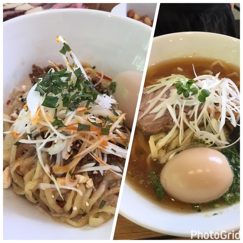 「GOMAそば＋味玉らぁ麺」@The Noodles & Saloon Kiriyaの写真