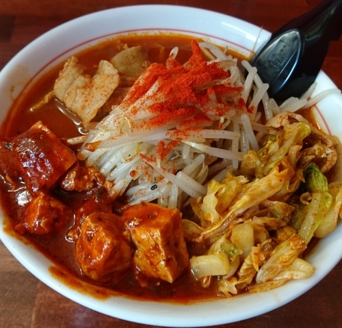 「南極タンメン800　マーボー豆腐100」@激辛ラーメン専門店 レッチリ 土浦本店の写真