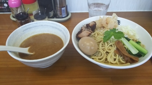 「つけそば＋味玉トッピング」@ラーメン専科 竹末食堂の写真