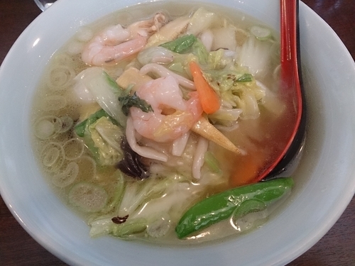 「海老ホタテ入り野菜の広東麺」@華陽麺坊の写真