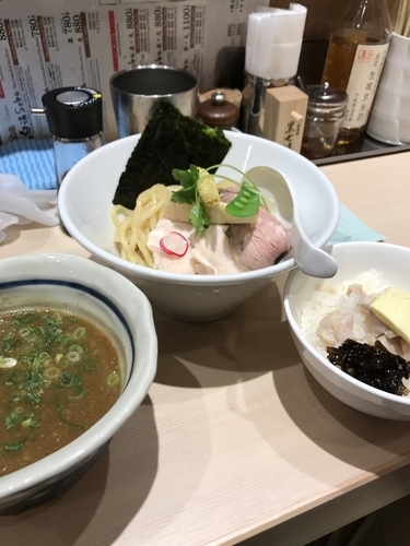 「濃厚煮干つけSoba＋バターごはん」@銀座 篝 Echika池袋店の写真